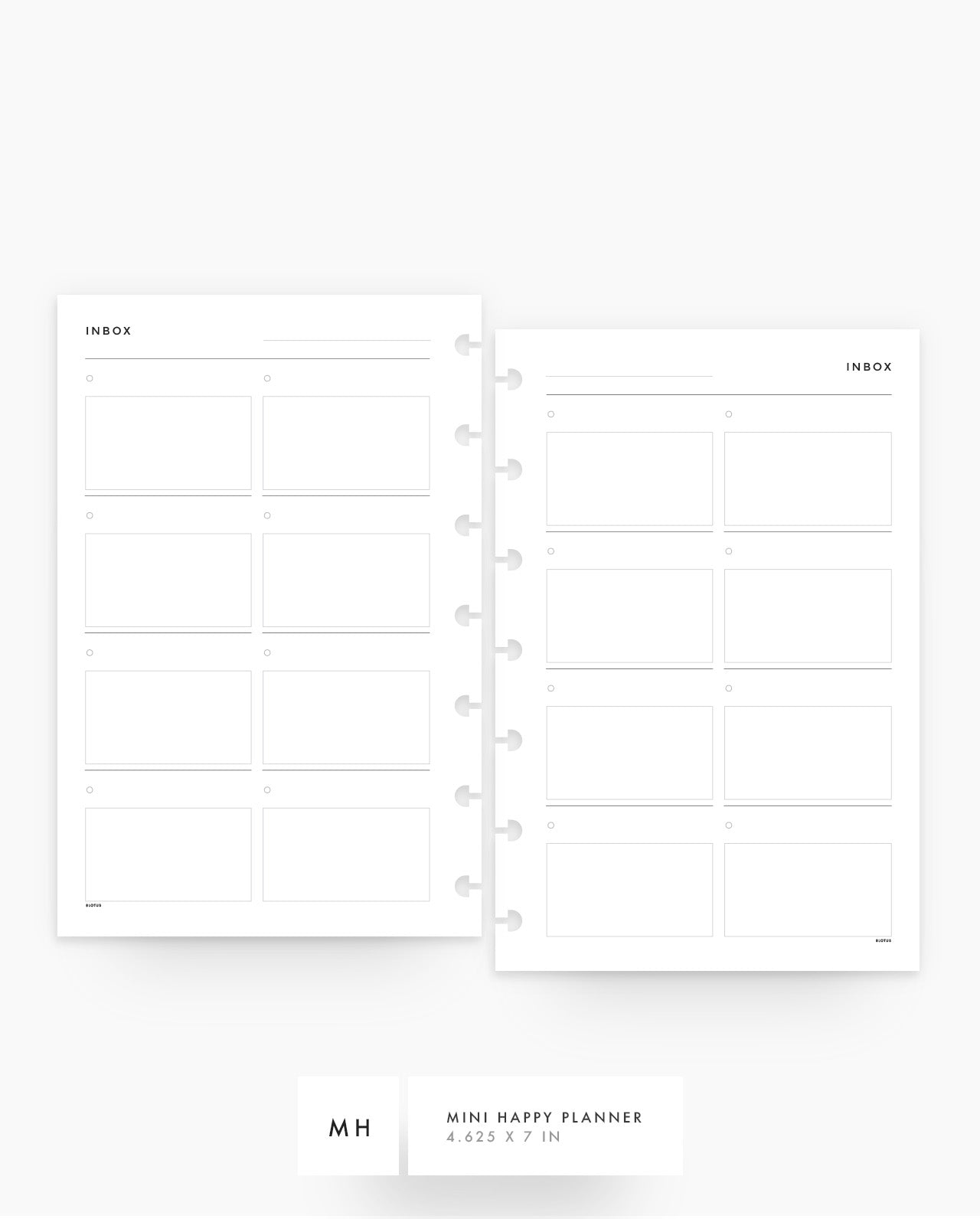 MN140 - Inbox List Planner Inserts - Blank - SPECIAL ORDER