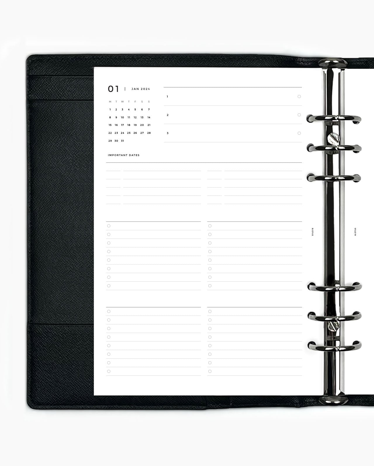 MN198 - 2024 Monthly Calendar & Planner - LINED - MO4P (PREORDER)
