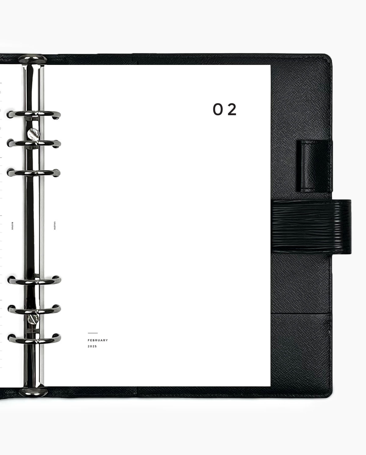 2025 monthly planner insert 8lotus