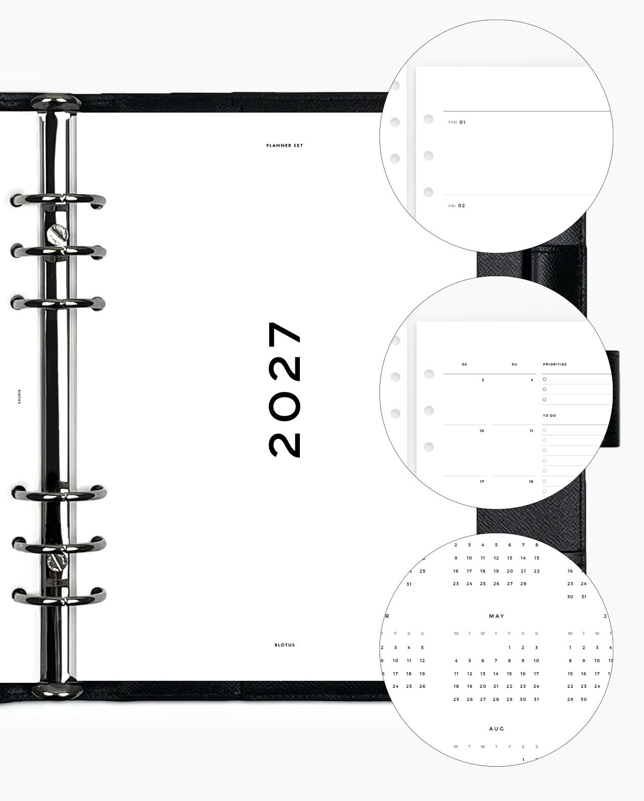 2027 Minimalist Planner Inserts Bundle - Yearly, Monthly & Weekly - PREORDER