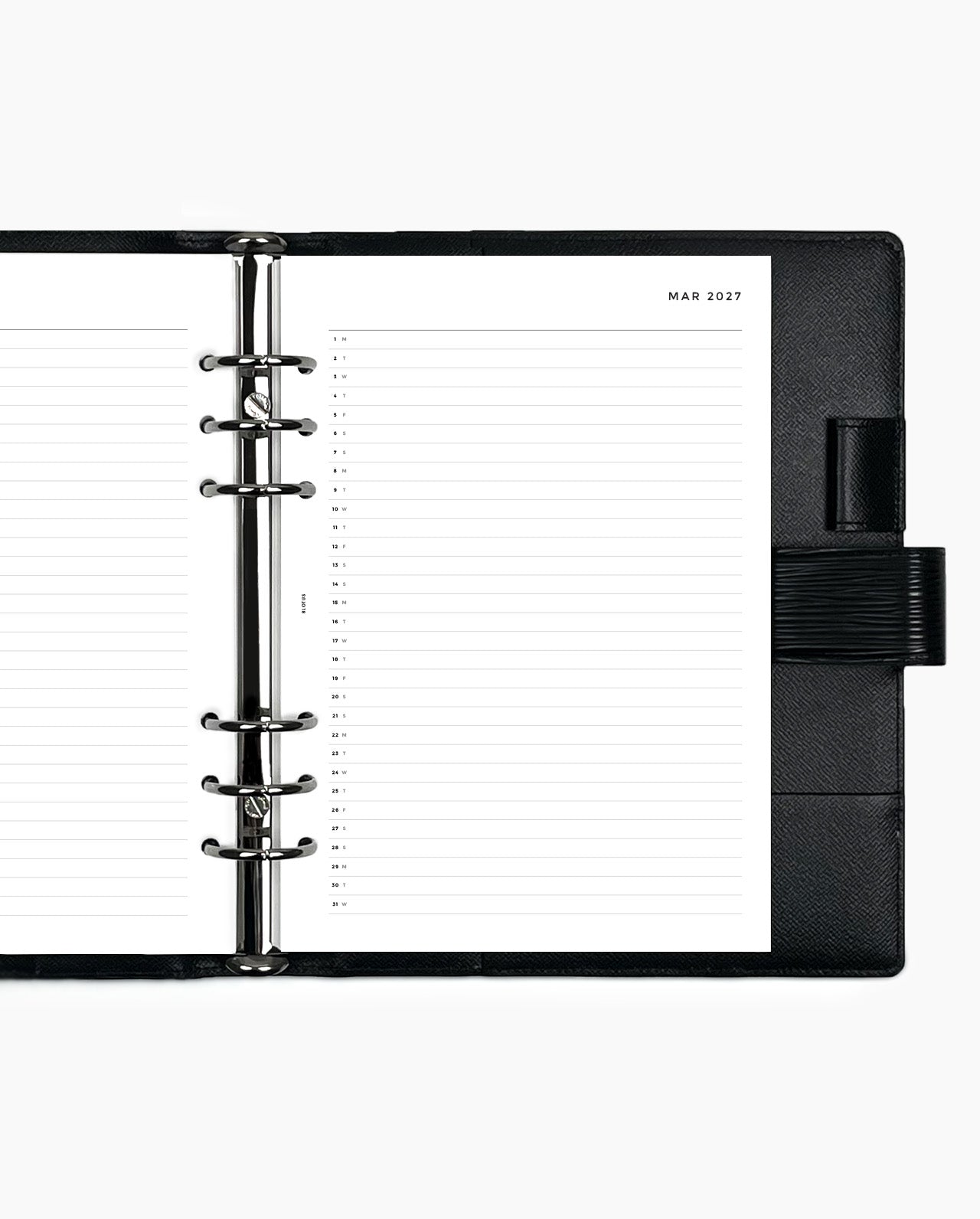 MN092 - 2027 Monthly Vertical Planner Inserts - PREORDER
