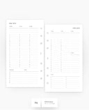 MN025 - 2027 Weekly Planner Inserts - Hourly - WO2P - PREORDER