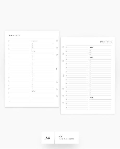 2026 Daily Half Hour Planner Inserts - 8LOTUS