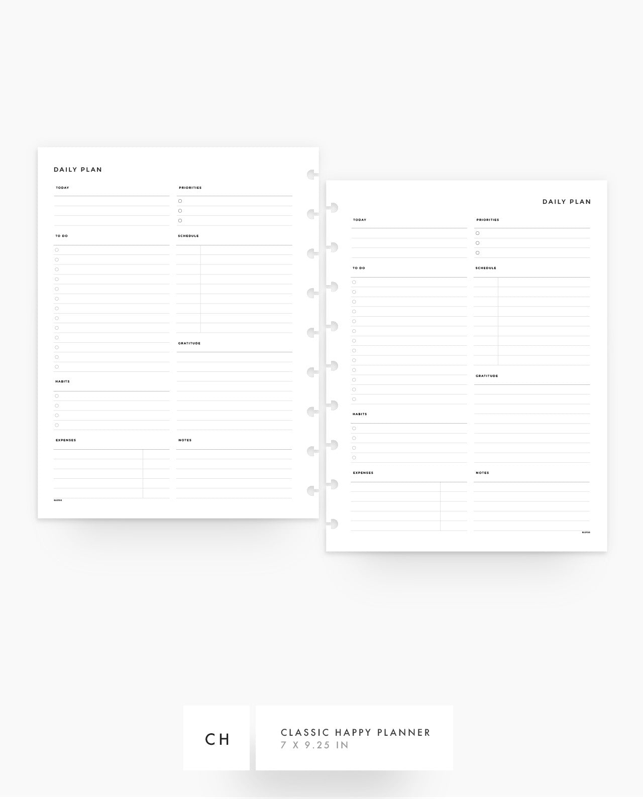 MN139 - Daily Planner Inserts - DO1P - SPECIAL ORDER