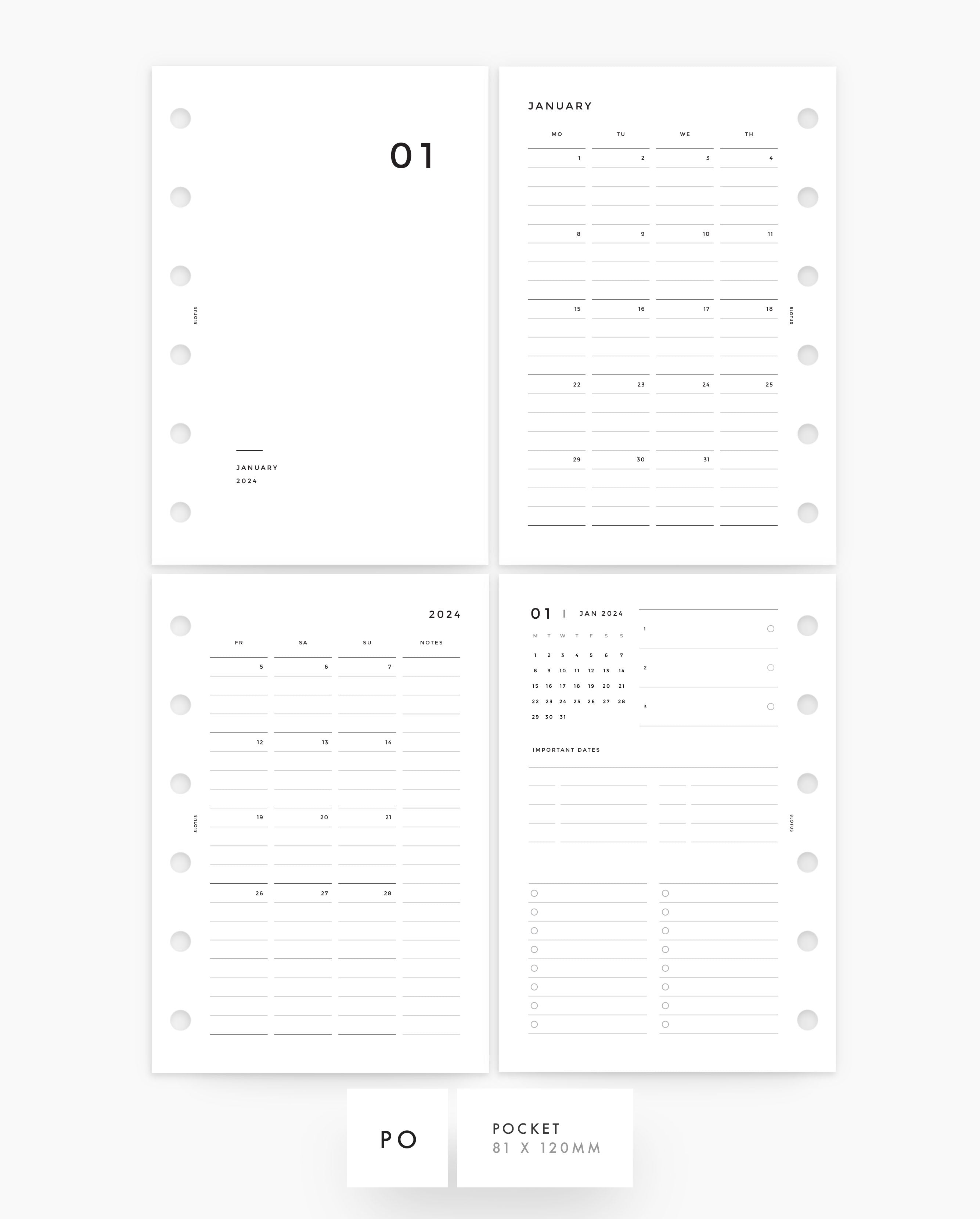 2024 Daily Diary to Print, Refill in French for Printable Planner
