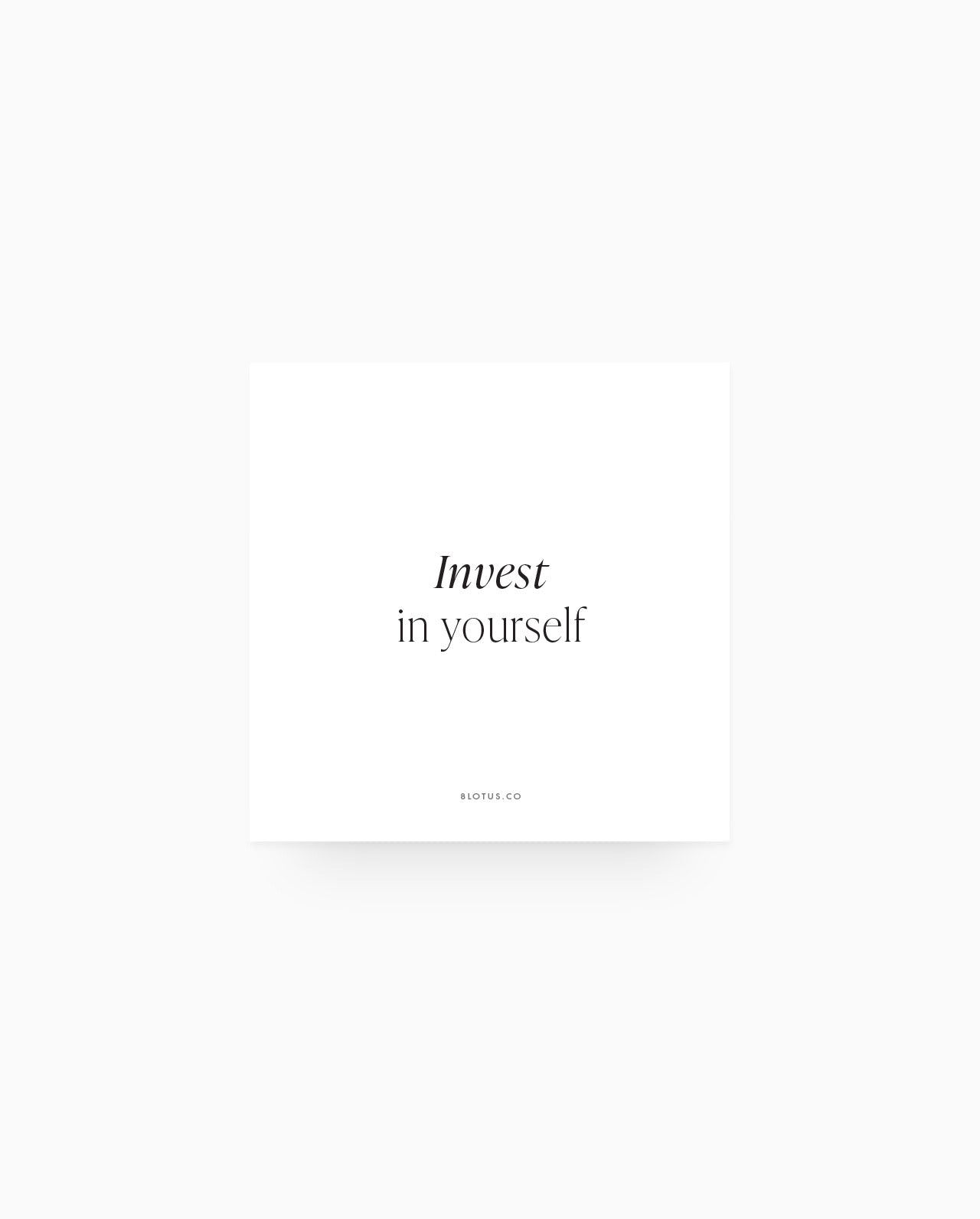 PC009 - Invest in Yourself - Planner Card