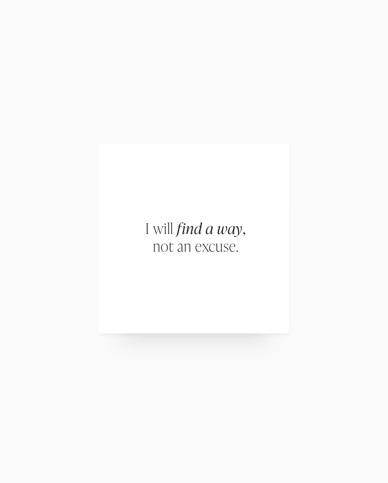 PC010 - I will find a way - Planner Card