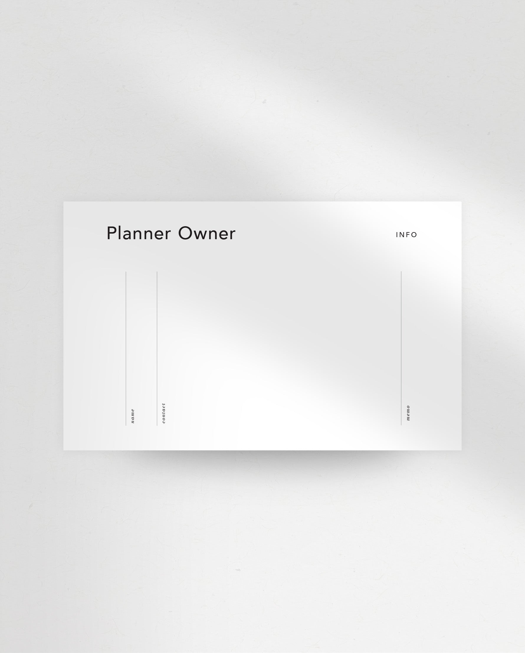 Planner Owner - Planner Card