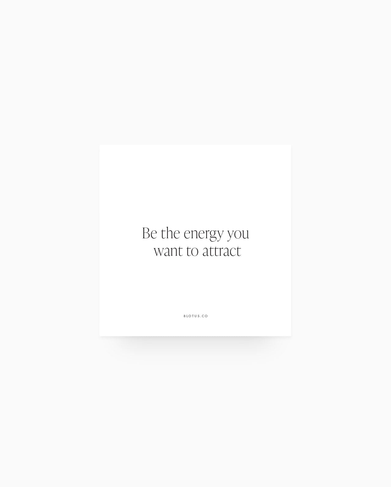 PC012 - Be the Energy you want to Attract - Planner Card