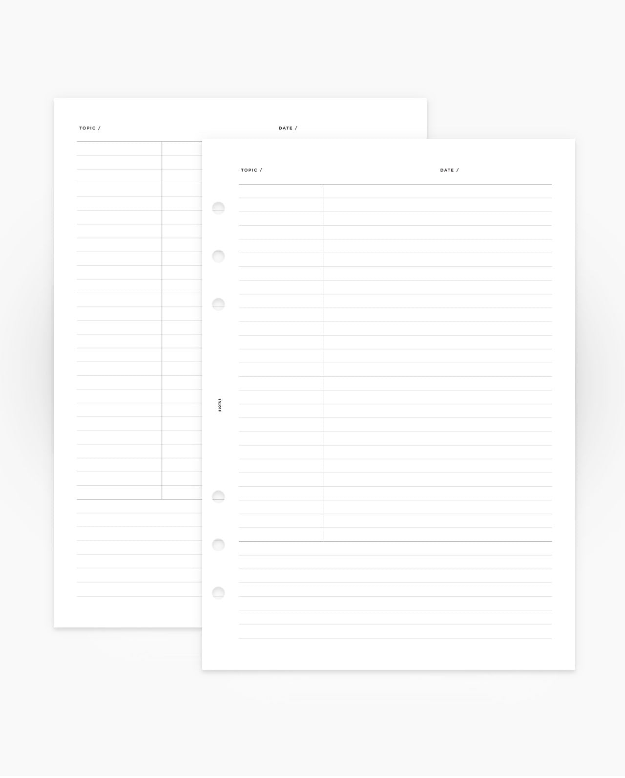 MN081 - Cornell Notes Lined - Planner Inserts - SPECIAL ORDER