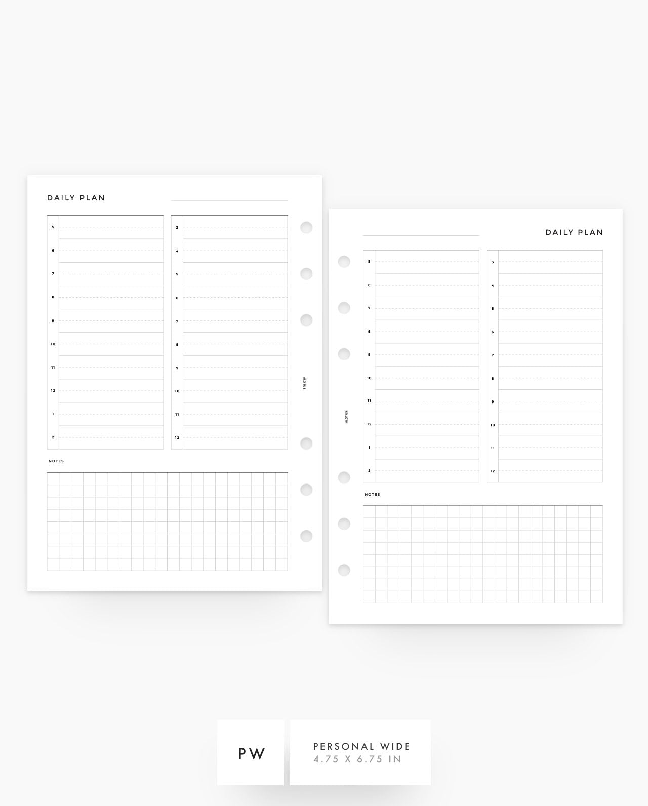 MN050 - Daily Half Hourly - Planner Inserts - SPECIAL ORDER