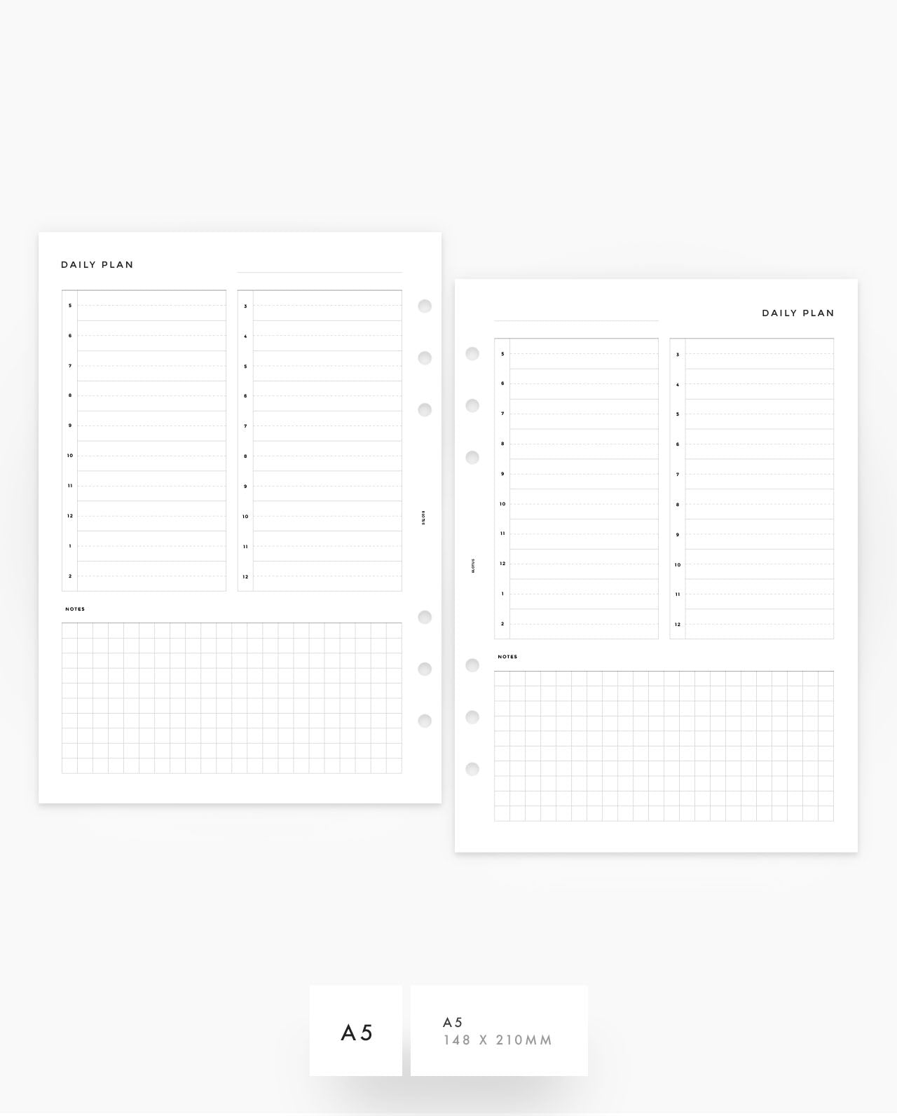 MN050 - Daily Half Hourly - Planner Inserts - SPECIAL ORDER