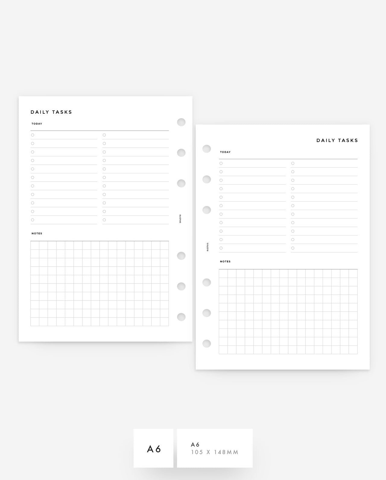 MN047 - Daily To Do's w/ Grids - PRINTABLE Inserts