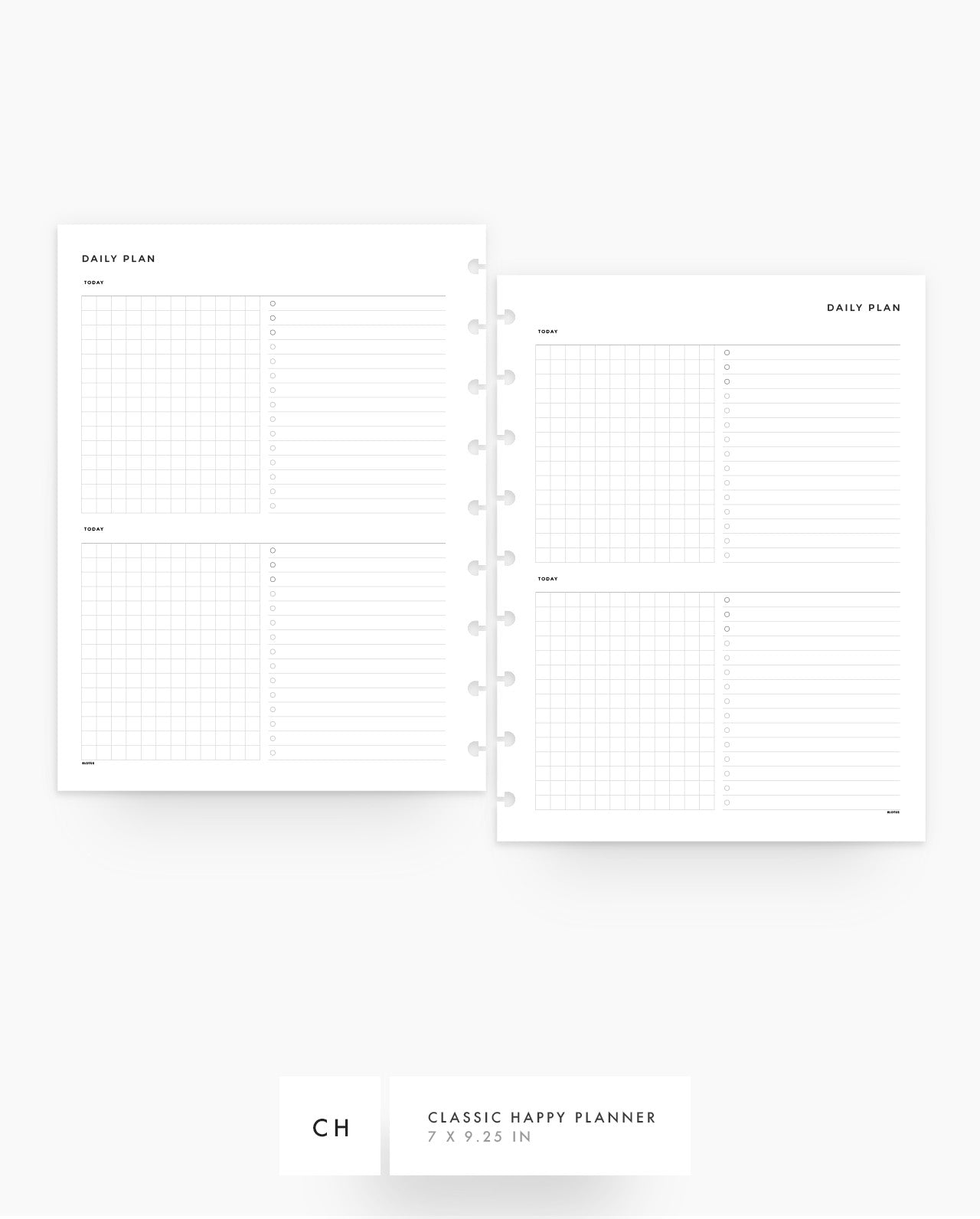 MN221 - Daily Grid & List Planner Inserts - 2DO1P - SPECIAL ORDER