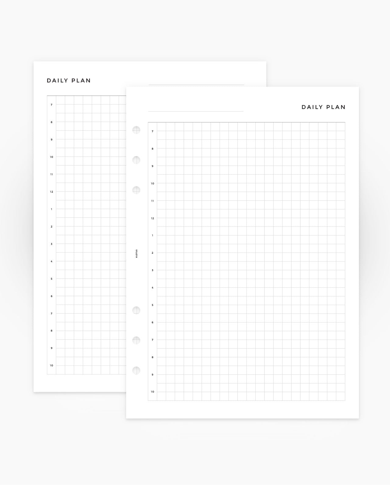 MN091 - Daily Half Hour Grid Planner Inserts - SPECIAL ORDER