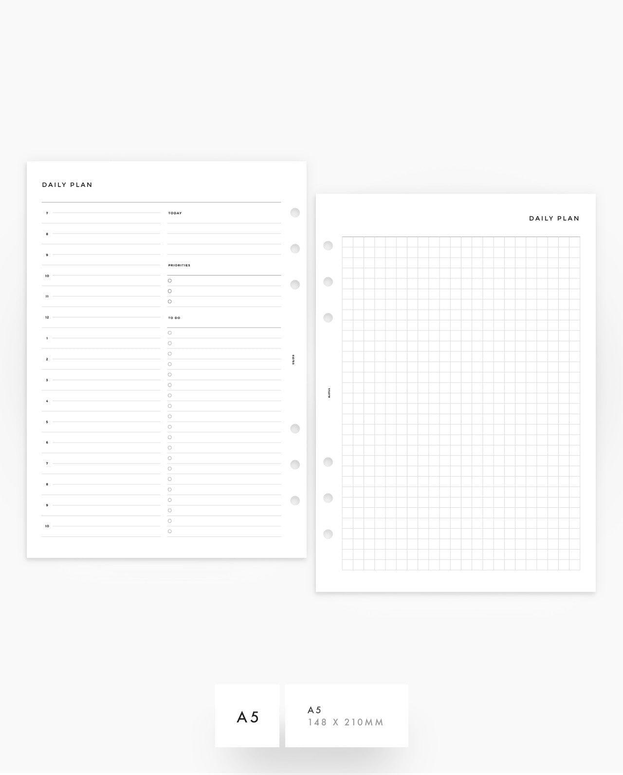 MN181 - Daily Plan Half Hour Planner Inserts - DO2P - SPECIAL ORDER