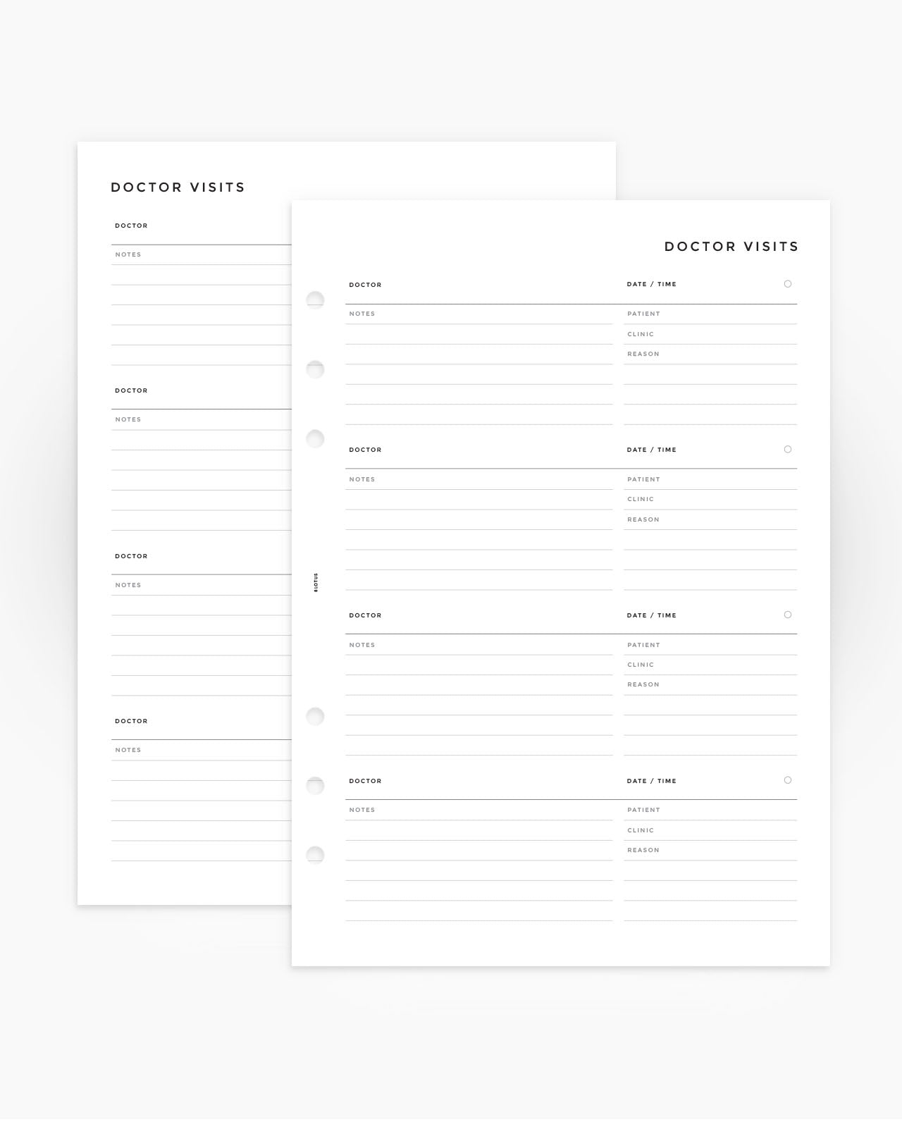 Doctor Visits Planner Inserts 8Lotus Doctor visits planner inserts 8lotus
