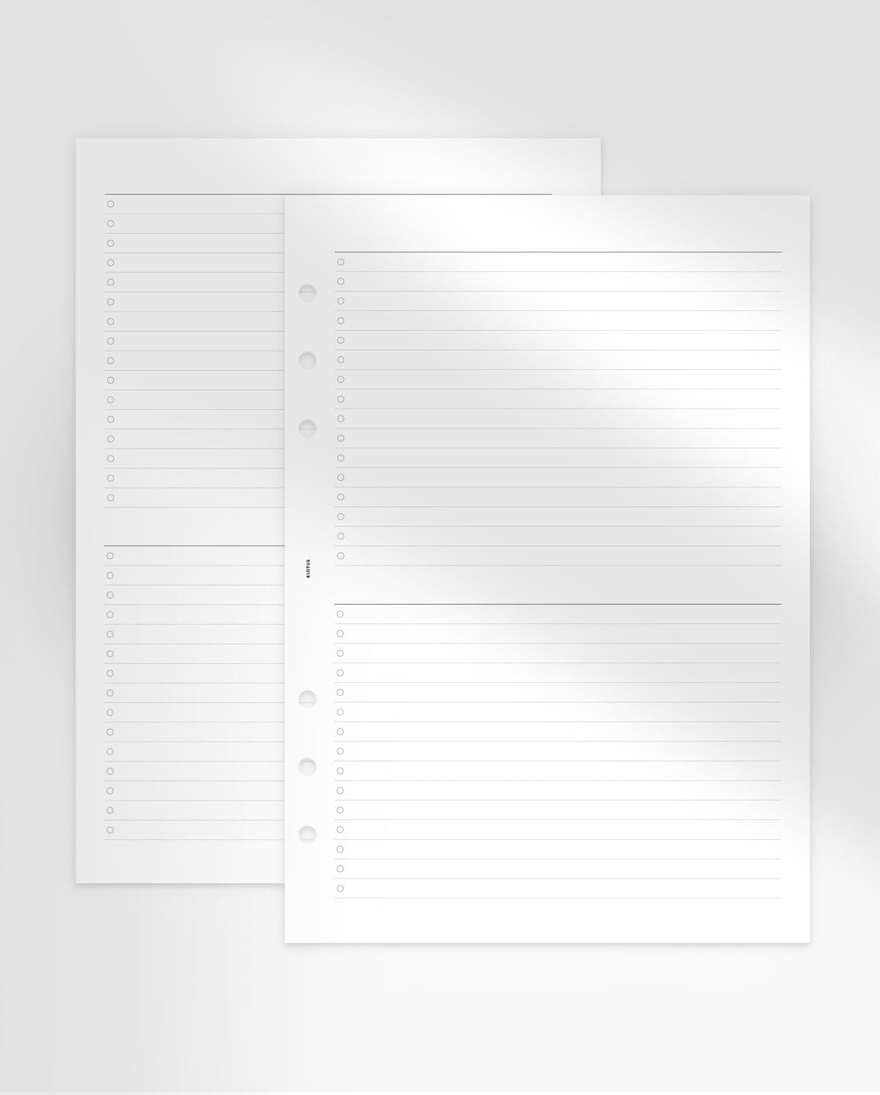 MN101 - Double List Planner Inserts PDF