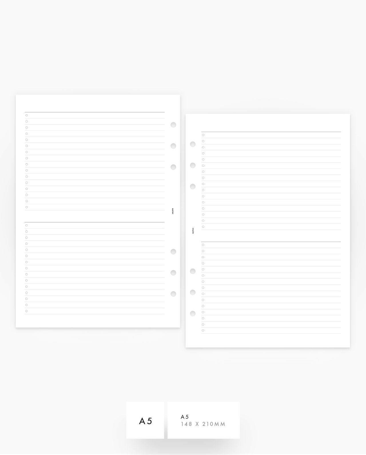 MN101 - Double List Planner Inserts - SPECIAL ORDER