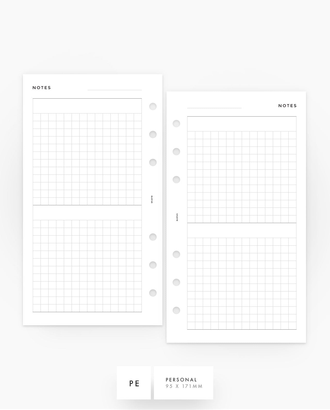 MN164 - Duo Grid Notes Planner Inserts - SPECIAL ORDER