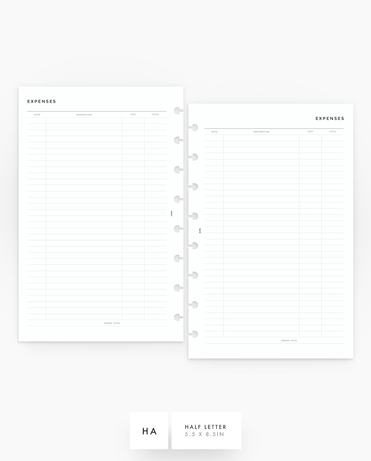 A6 Inserts : Budget Planner, Monthly Budget, Budget Tracker