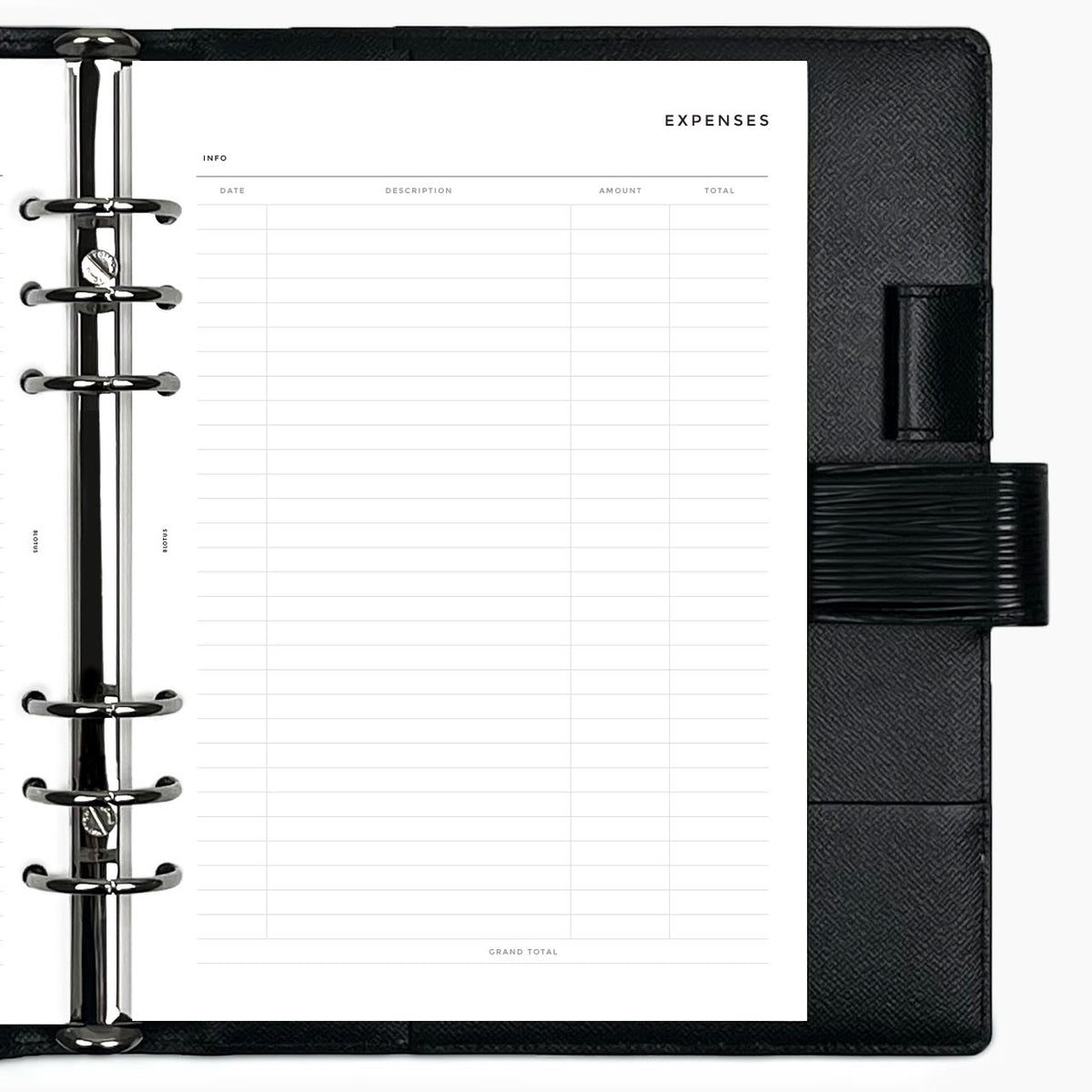 Mini Expense Record & Check Register For Filofax Mini Binders | 2.75" X 4.25", 50 Sheets, 5-Hole Punched, Heavy Paper