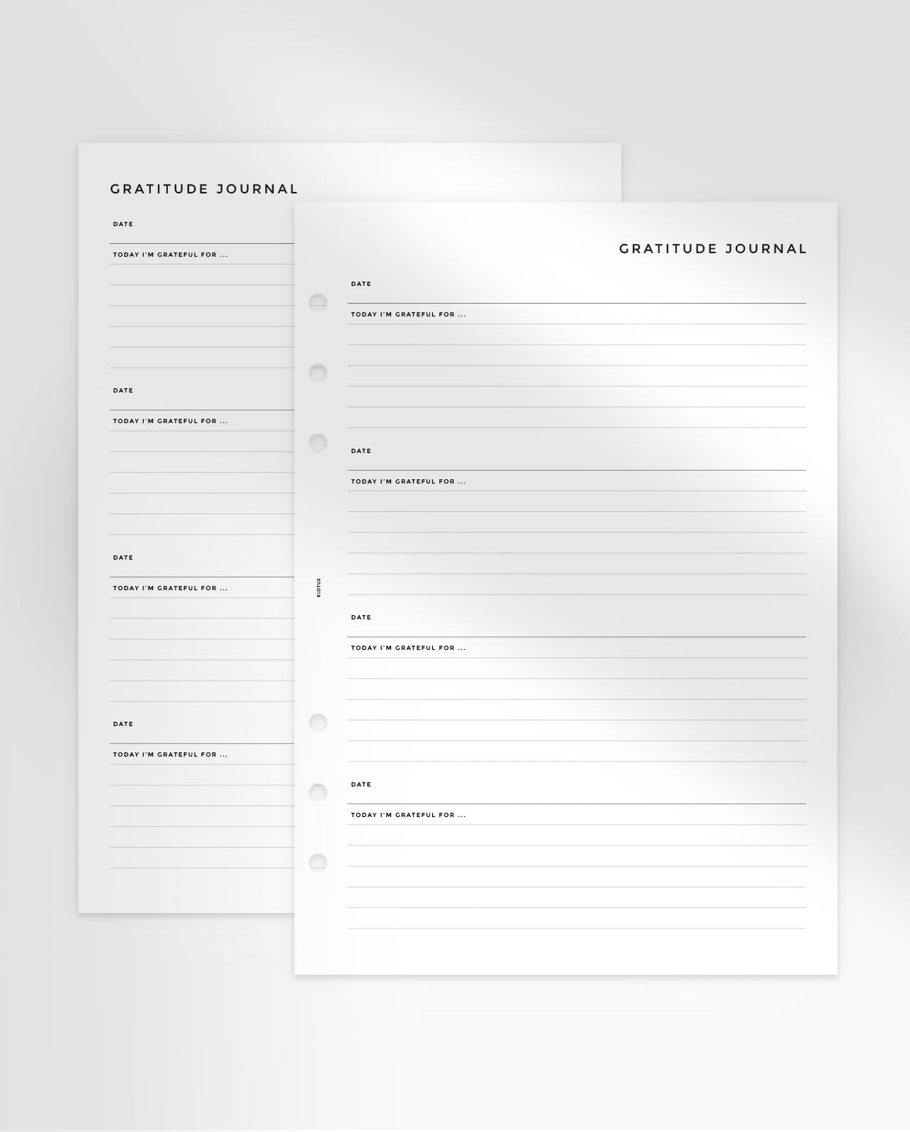 MN246 - Gratitude Journal Planner Inserts PDF