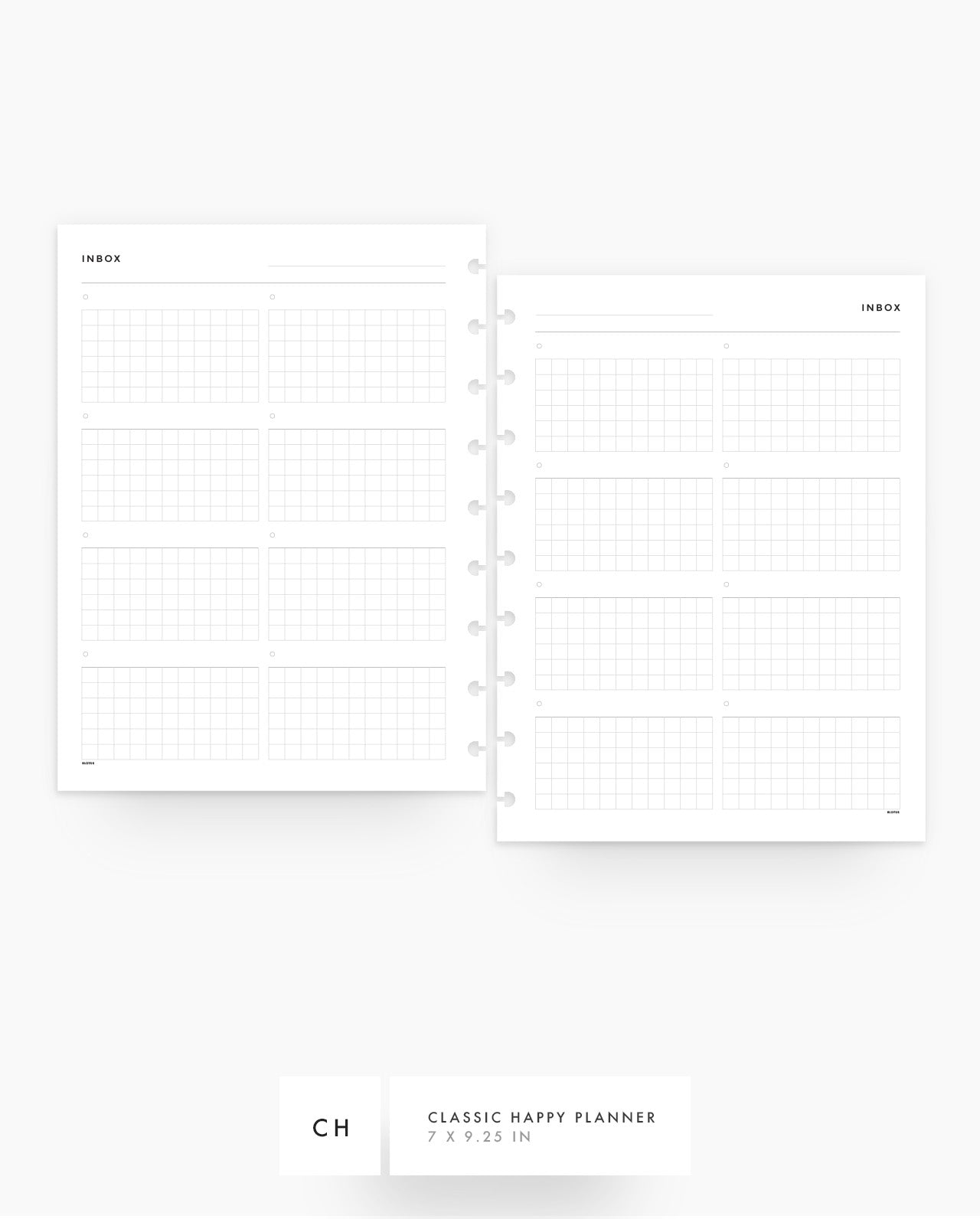 MN279 - Grid Inbox List Planner Inserts - SPECIAL ORDER