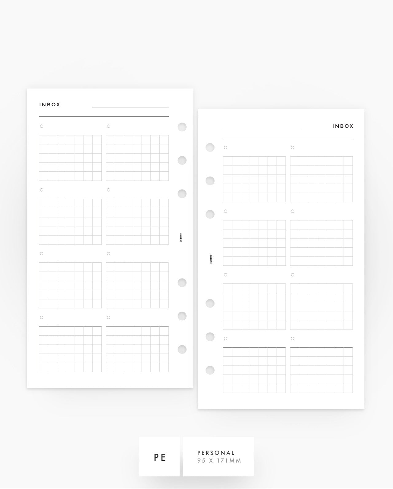 MN279 - Grid Inbox List Planner Inserts - SPECIAL ORDER