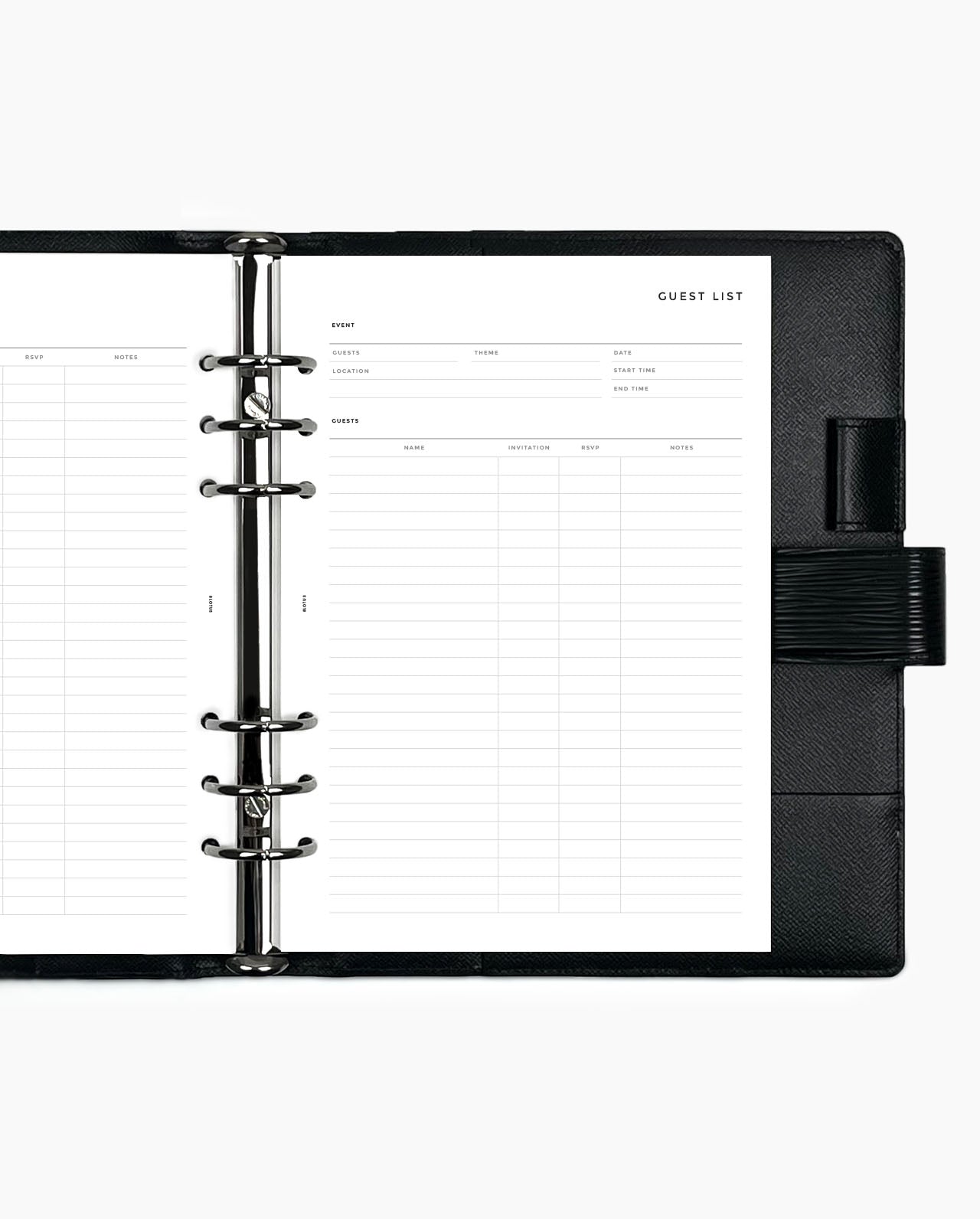MN170 - Guest List Planner Inserts - SPECIAL ORDER