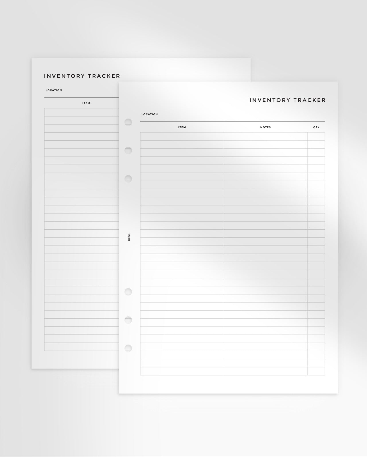 MN240 - Inventory Tracker - Planner Inserts - SPECIAL ORDER