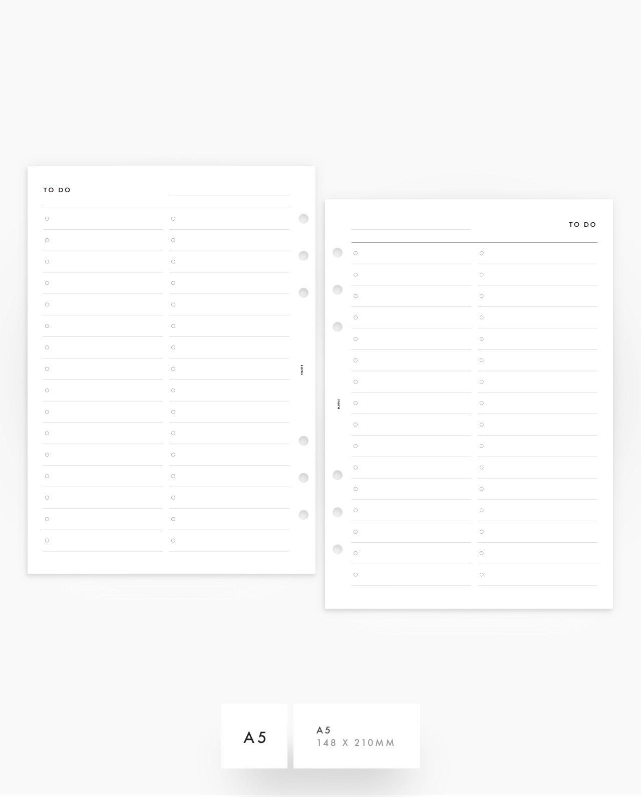 MN182 - Large To Do Dual Column Planner Inserts - SPECIAL ORDER