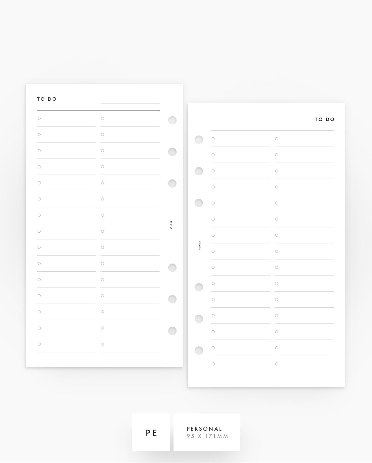 MN182 - Large To Do Dual Column Planner Inserts - SPECIAL ORDER