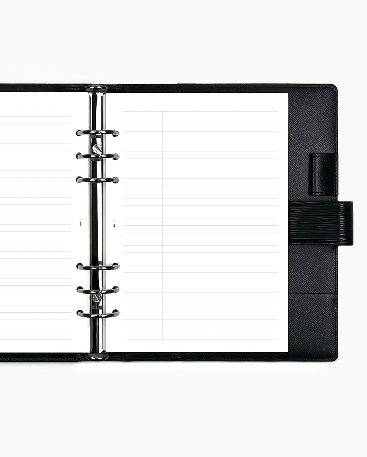 MN263 - Lined Notes Planner Inserts (Special Order)