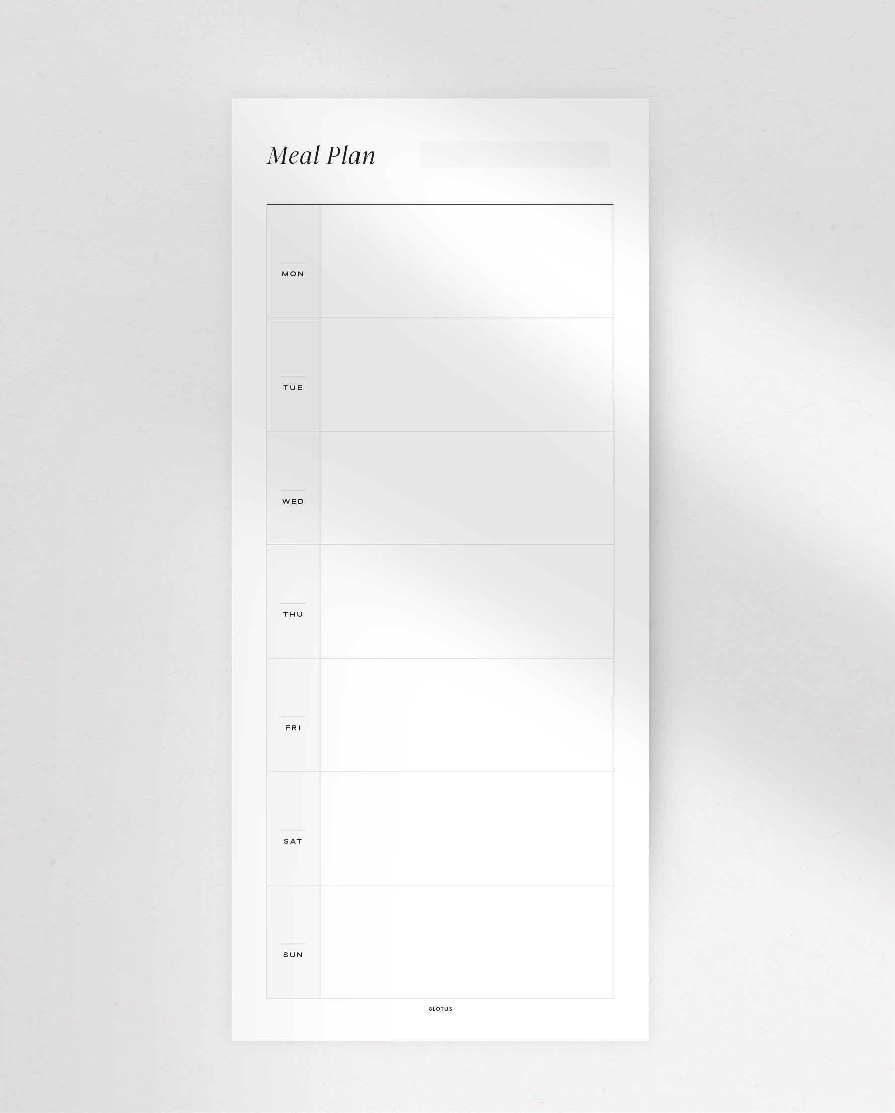 CL001 - Meal Planner - Notepad