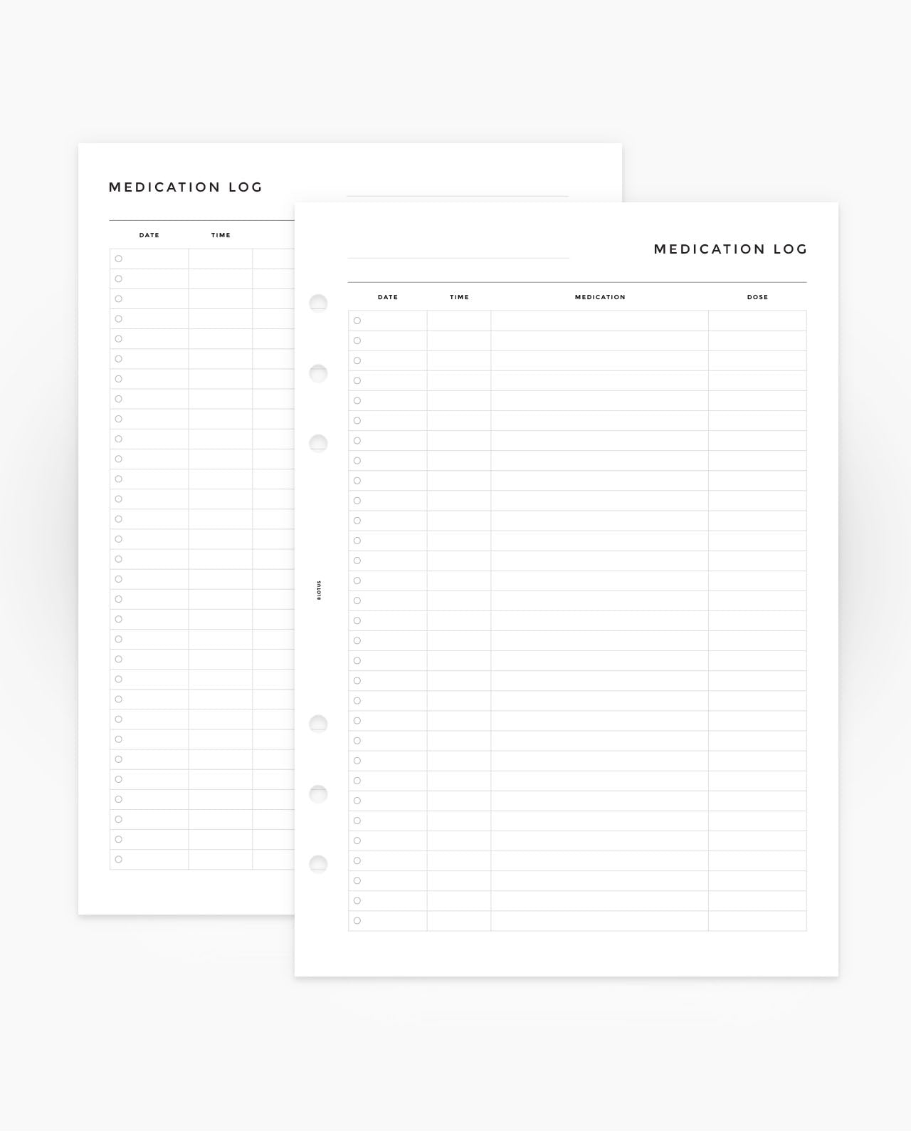 MN098 - Medication Log Planner Inserts - SPECIAL ORDER
