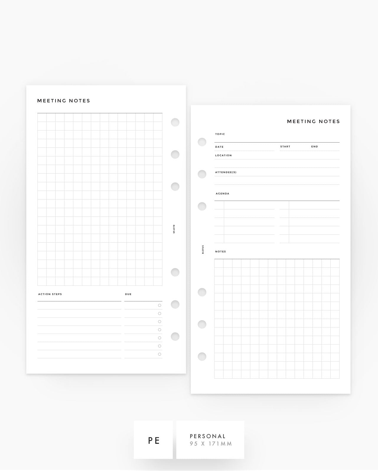 MN106 - Meeting Notes - Planner Inserts - SPECIAL ORDER