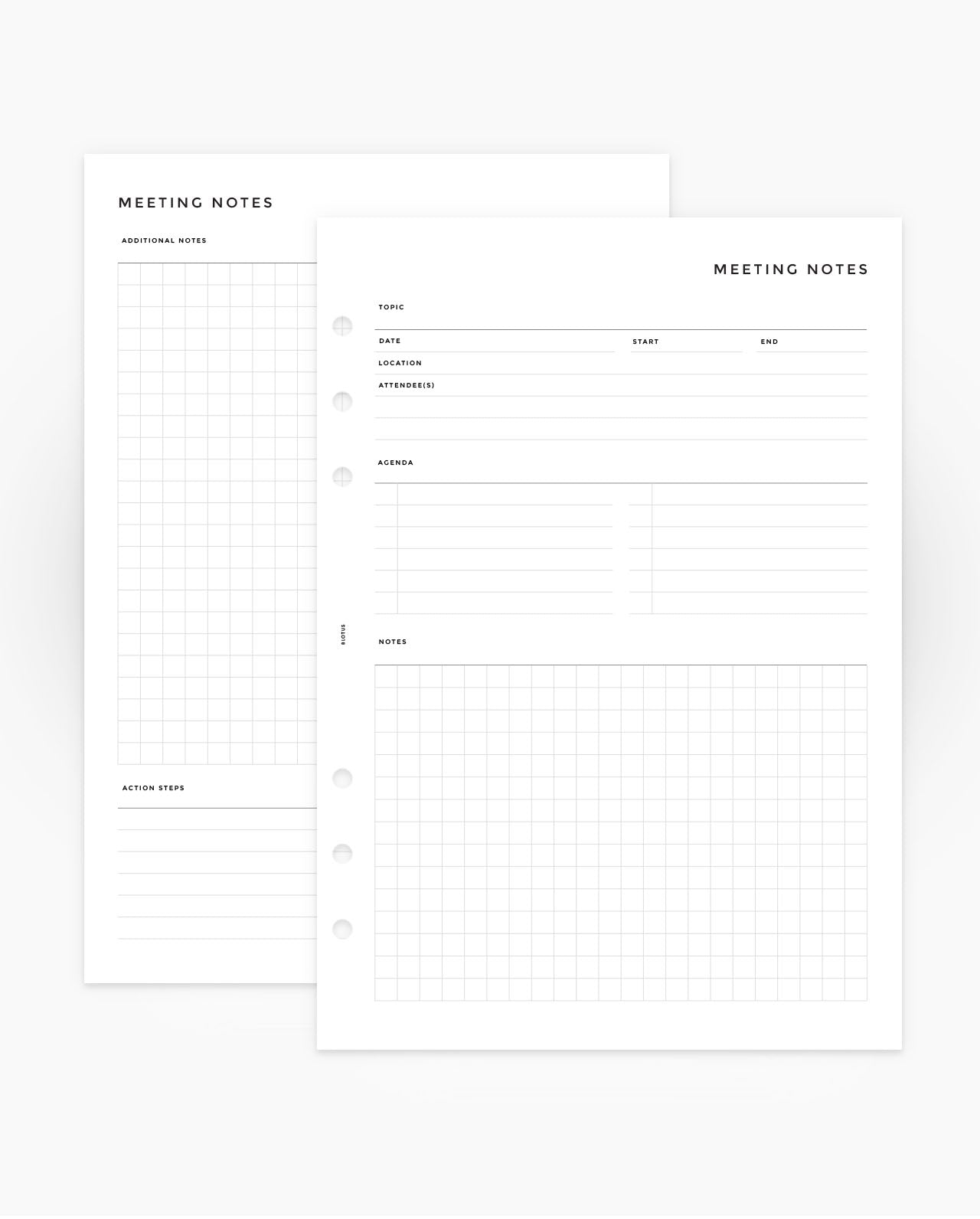MN106 - Meeting Notes - Planner Inserts - SPECIAL ORDER