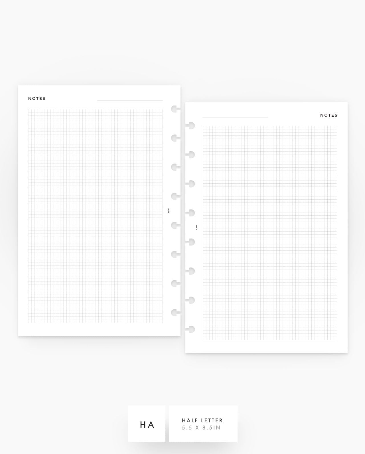 MN070 - Mini Grid - Planner Inserts - SPECIAL ORDER