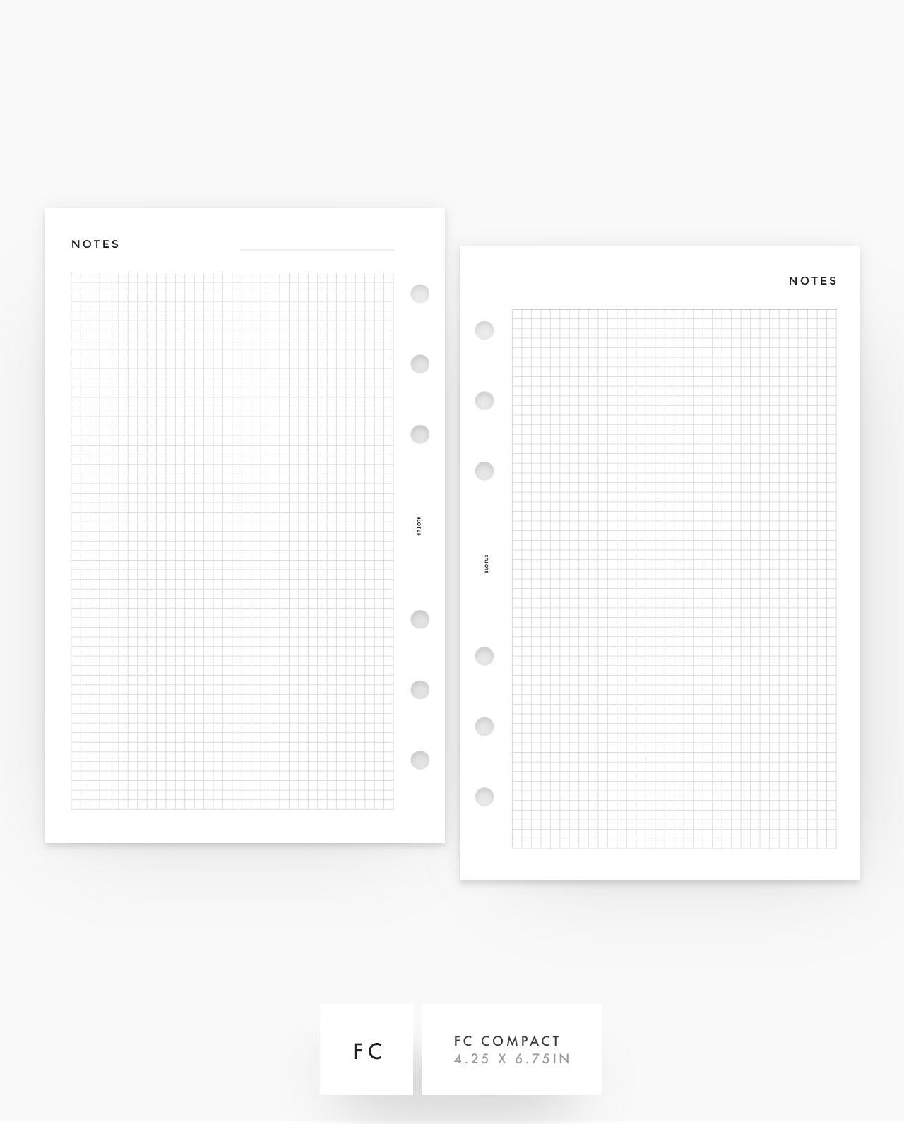 MN070 - Mini Grid - Planner Inserts - SPECIAL ORDER