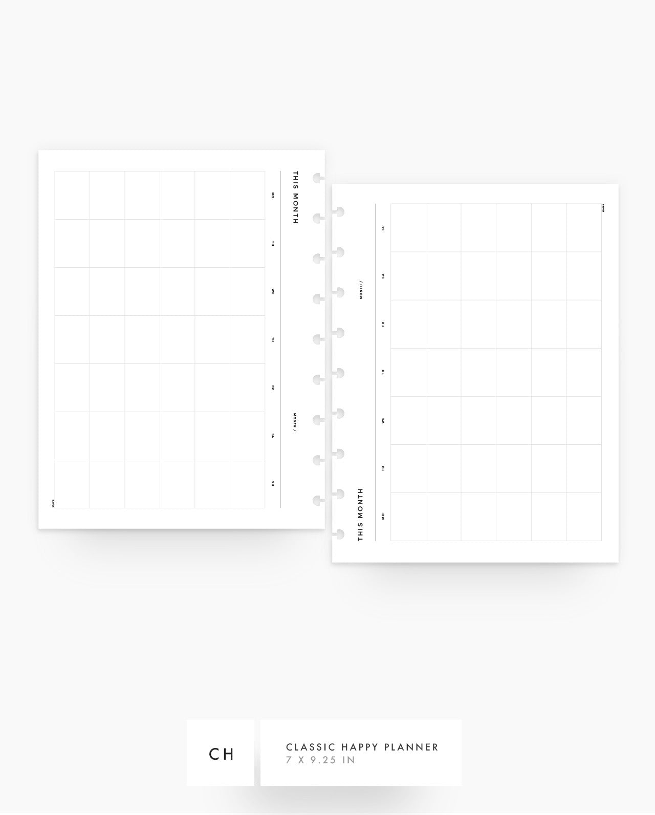 MN151 - Monthly Calendar Inserts - MO1P - SPECIAL ORDER