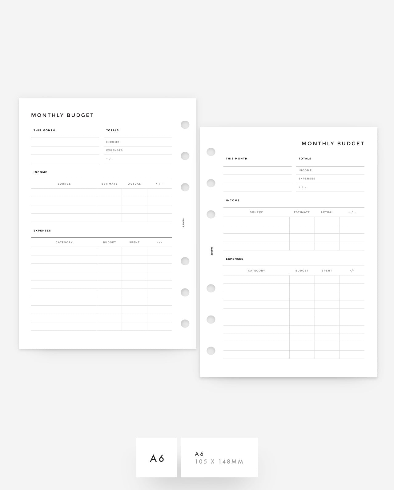 MN148 - Simple Monthly Budget Planner - Printable PDF