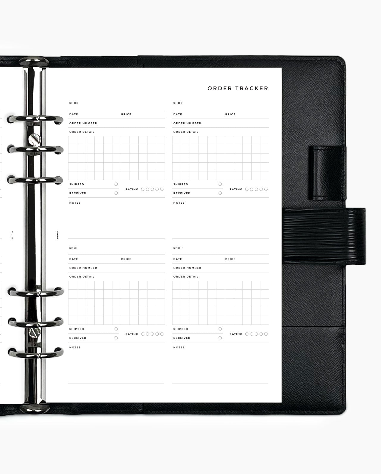 MN173 - Order Tracker Planner Inserts - SPECIAL ORDER