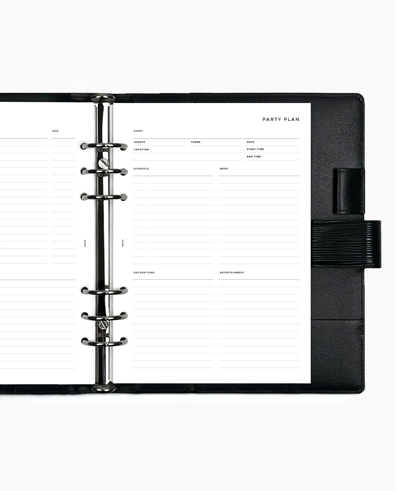 MN169 - Party Plan Planner Inserts - SPECIAL ORDER