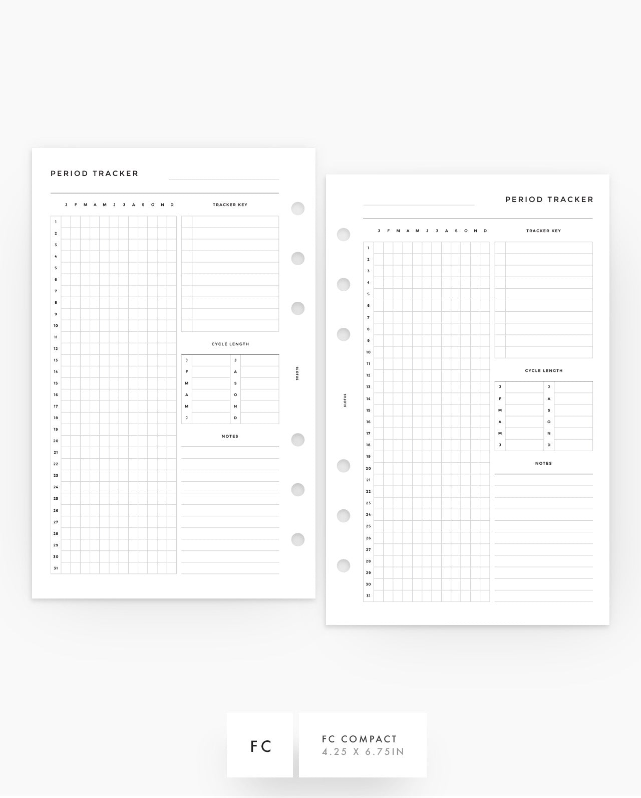 MN275 - Period Tracker Planner Inserts - SPECIAL ORDER