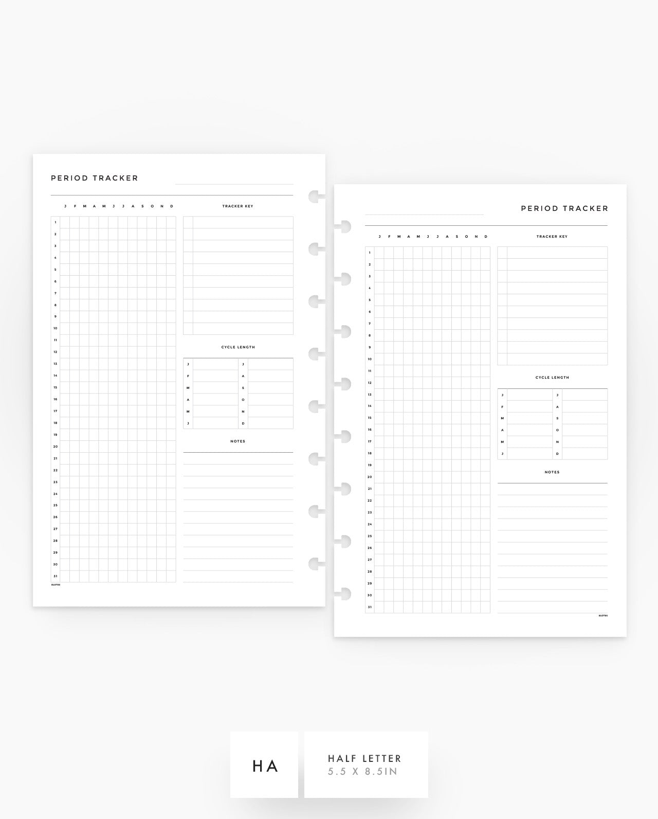 MN275 - Period Tracker Planner Inserts - SPECIAL ORDER