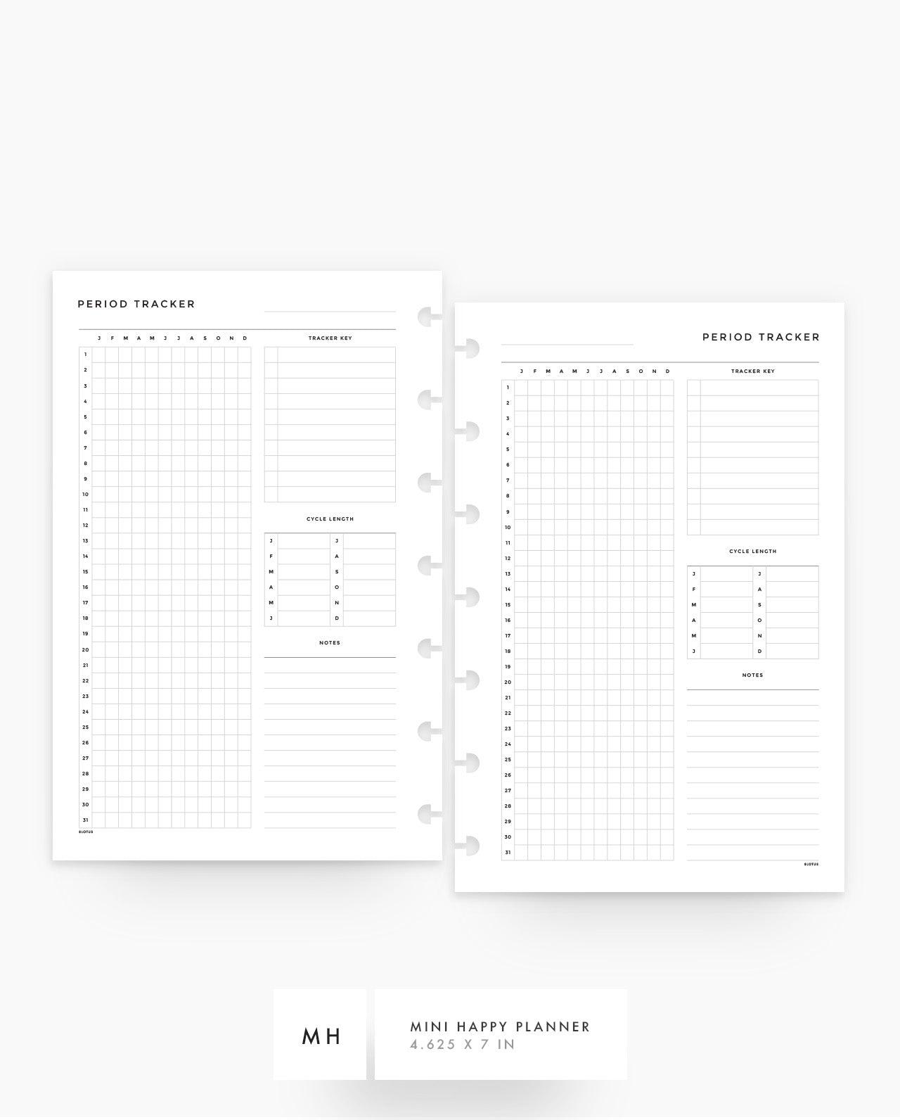 MN275 - Period Tracker Planner Inserts - SPECIAL ORDER