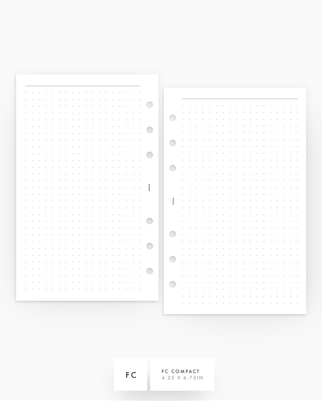 MN195 - Dot Grid Notes Planner Inserts - SPECIAL ORDER