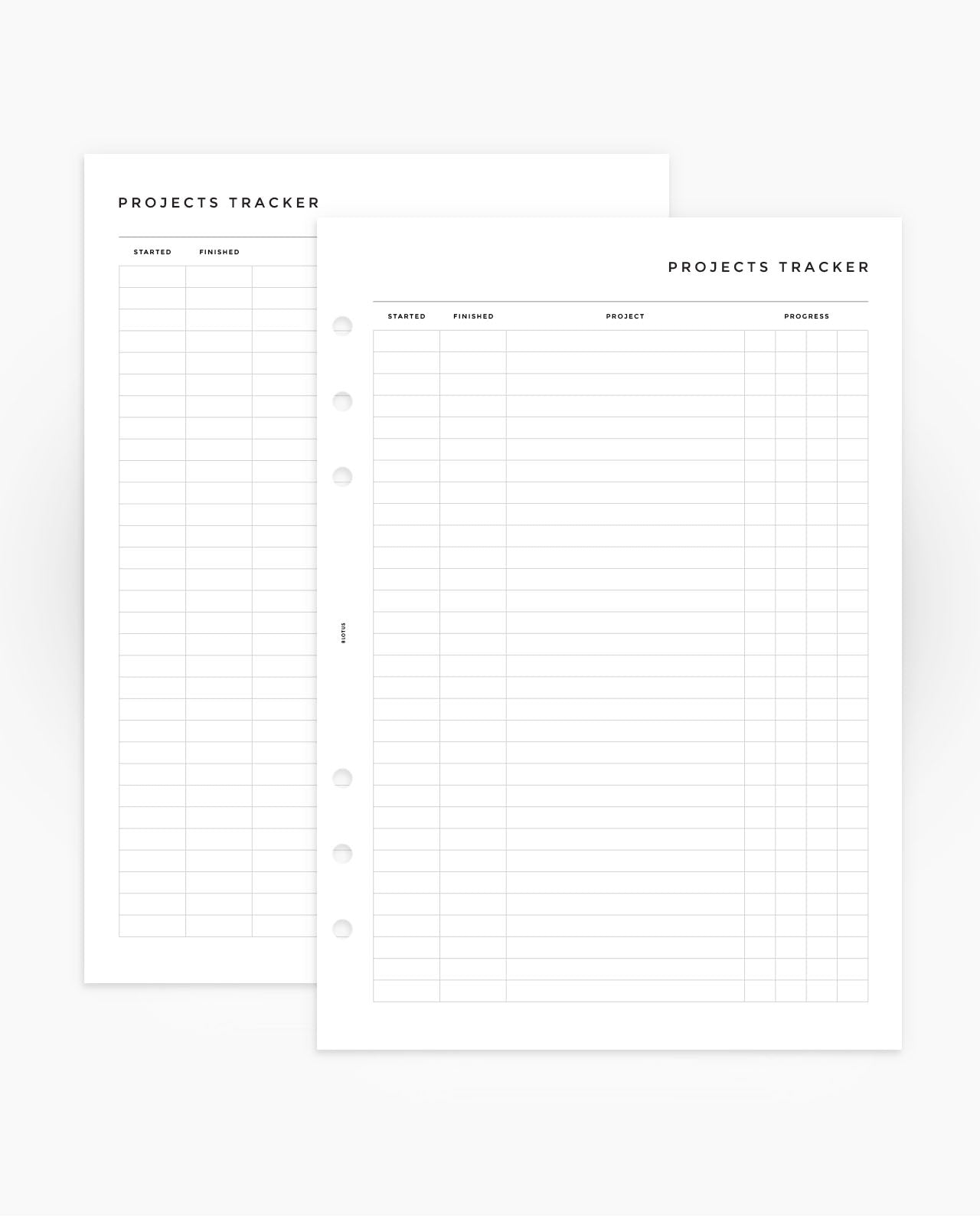 MN213 - Projects Tracker Planner Insert