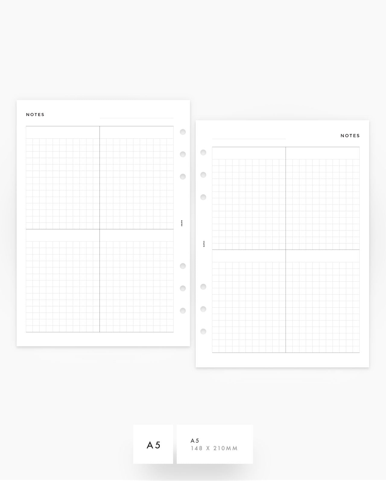 MN112 - Quad Grid Notes - Planner Inserts - SPECIAL ORDER
